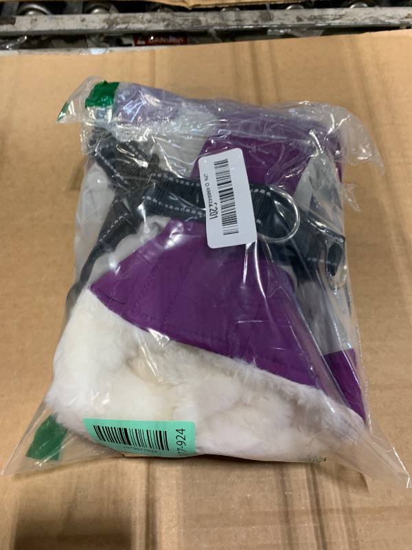Photo 1 of *** PURPLE *** FUAMEY Dog Winter Jackets for Medium Dogs,Dog Coat with Harness Built in,Waterproof Dogs Snowsuits Warm Pet Jacket Zip Up Fleece Cold Weather Coats Reflective Puppy Vest with Pocket Blue M