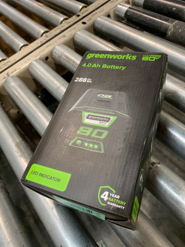 Photo 1 of **DIRTY**
Greenworks PRO 80V 4.0Ah Lithium-Ion Battery ((Genuine Greenworks Battery / 75+ Compatible Tools)