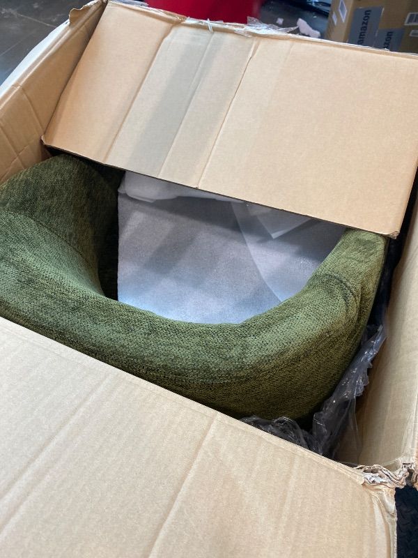 Photo 1 of ***UPDATED 6/6***KISLOT Upholstered Dining Chairs with Casters, No Assembly Rolling Modern Dining Room Chairs with Hidden Storage & Barrel Backrest, Accent Chair for Bedroom, Living Room, Dressing, Green, Set of 2