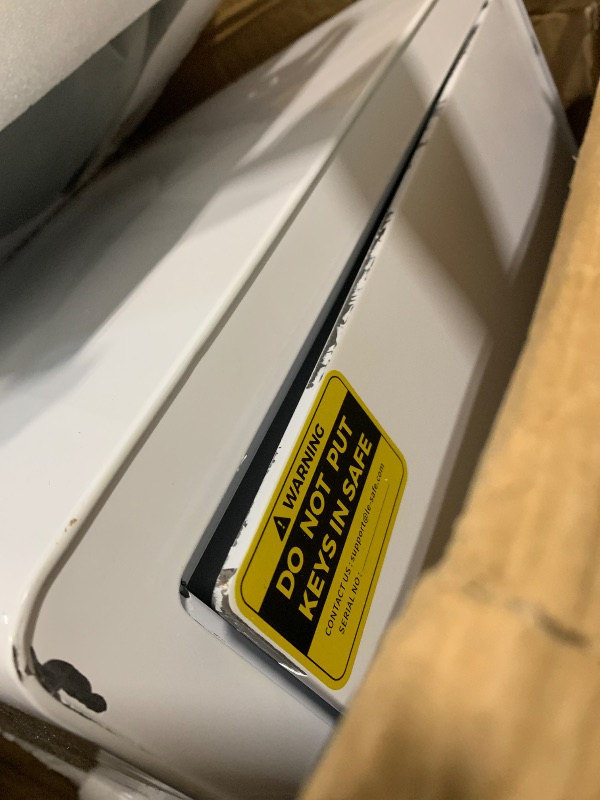 Photo 1 of ***very used*** **chips in paint*** KAPUCI Modern Minimalism Design Biometric Fingerprint Touch Screen Safe, 2.25 Cubic Feet Auto-Open Safe Box with Digital Virtual Password,Safety Steel Home Safes for Wardrobe,Office(New Version)