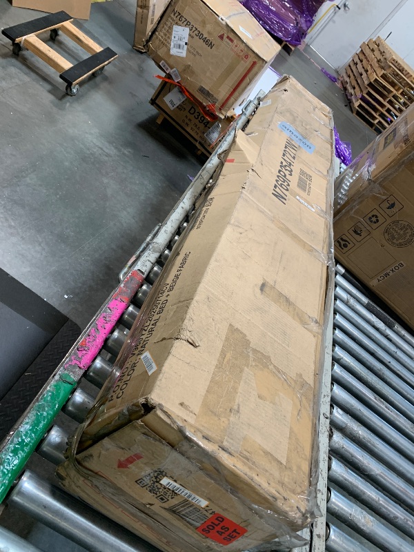 Photo 1 of ***The headboard is dirty; it needs to be cleaned.***Christopher Knight Home Lavia Fabric Upholstered King Size Bed Frame with Headboard, Modern King Bed Frame and Headboard, Wooden Slats Support, Easy Assembly, No Box Spring Needed, Beige+Natural
