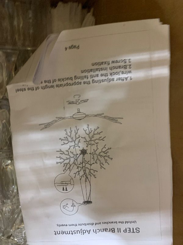 Photo 1 of ***MISSING HARDWARE*** KVTOEP Modern Crystal Tree Branches Chandelier, 30in Gold 10 Lights Large Ceiling Hanging Light for Dining Room, Round Raindrop Pendant Light Fixture