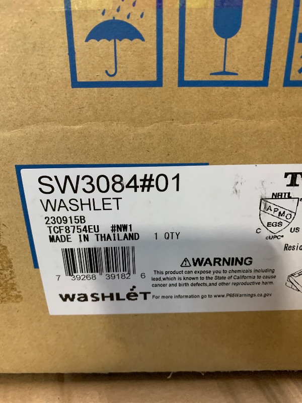 View 7 of *** NO REMOTE CONTROL *** TOTO® WASHLET® C5 Electronic Bidet Toilet Seat with PREMIST and EWATER+ Wand Cleaning, Elongated, Cotton White - SW3084#01