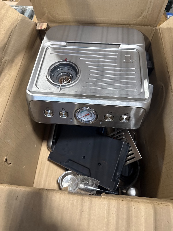 Photo 1 of ***VERY USED*** ^^*UPDATED 5/23*** COWSAR 20 Bar Espresso Machine with Grinder & Milk Frother Steam Wand, 58mm Expresso Coffee machines, Commercial Stainless Steel Coffee Maker for Cappuccino and Latte, Perfect for Home Café-Sliver