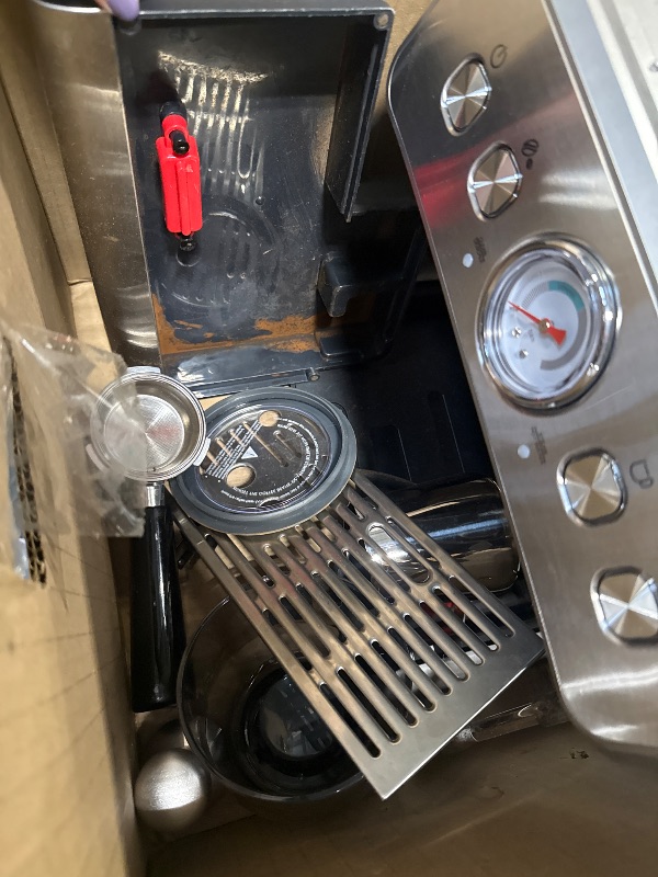 Photo 1 of ***VERY USED*** ^^*UPDATED 5/23*** COWSAR 20 Bar Espresso Machine with Grinder & Milk Frother Steam Wand, 58mm Expresso Coffee machines, Commercial Stainless Steel Coffee Maker for Cappuccino and Latte, Perfect for Home Café-Sliver