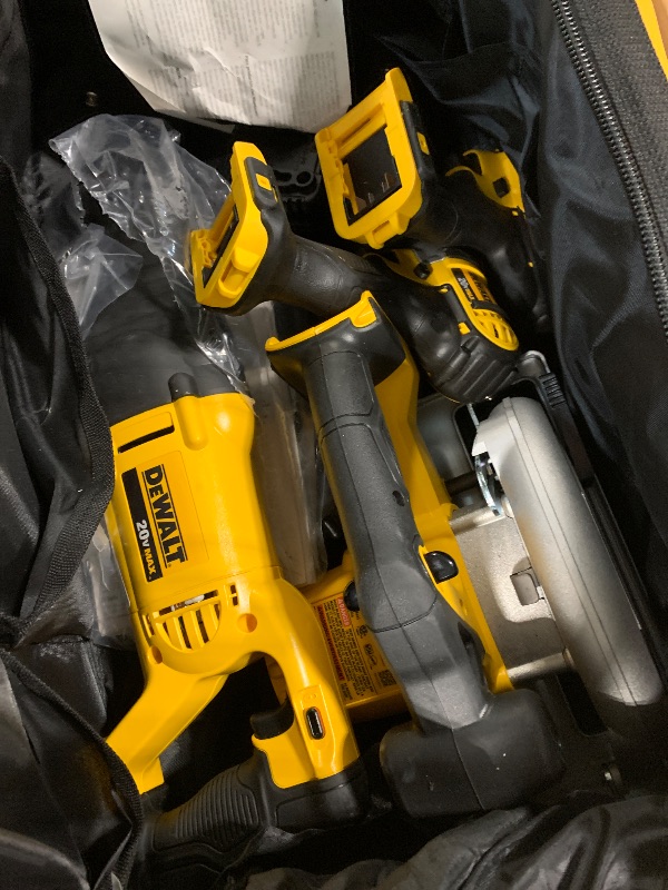 Photo 1 of **** AS IS ALL SALES FINAL NO RETURNS ***(*DEWALT 20V MAX Power Tool Combo Kit, 6-Tool Cordless Power Tool Set with Battery and Charger (DCK661D1M1)