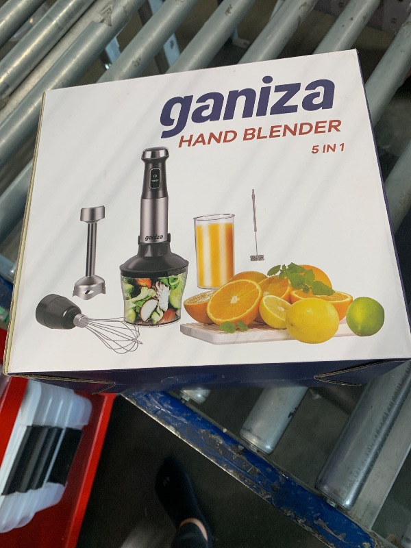 View 2 of **PARTS ONLY**
Ganiza Immersion Blender 5 in 1 Hand Blender Max 1000W Heavy Duty Motor, 16 Speed Mode Handheld Blender Stainless Steel Blade With 800ml Mixing Beaker, 600ml Chopper, Whisk and Milk Frother