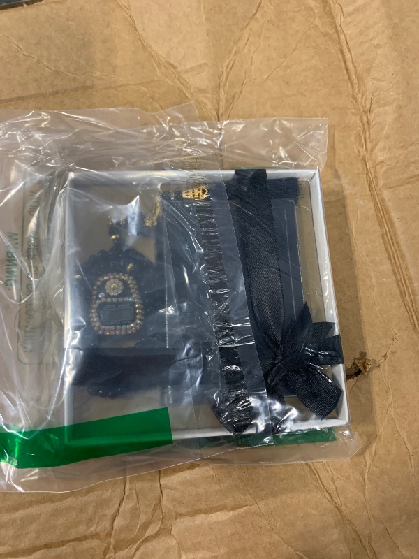 Photo 1 of ?hvan Online Medina Calligraphy Quran Set with Islamic Finger Counter, Portable Digital Prayer Tasbeeh, Pearl Zikirmatic Beads, 3 Pieces Gift for Ramadan & Eid & Mawlid (Black)