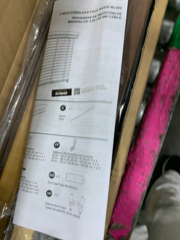 Photo 1 of **SIMILAR ITEM - BROWN** Lotus & Windoware Cordless, 2 Inch Faux Wood Blind, 35" Wide x 72" Long, Window Blinds, Blinds & Shades, Blinds for Indoor Windows, Embossed, Bright White
