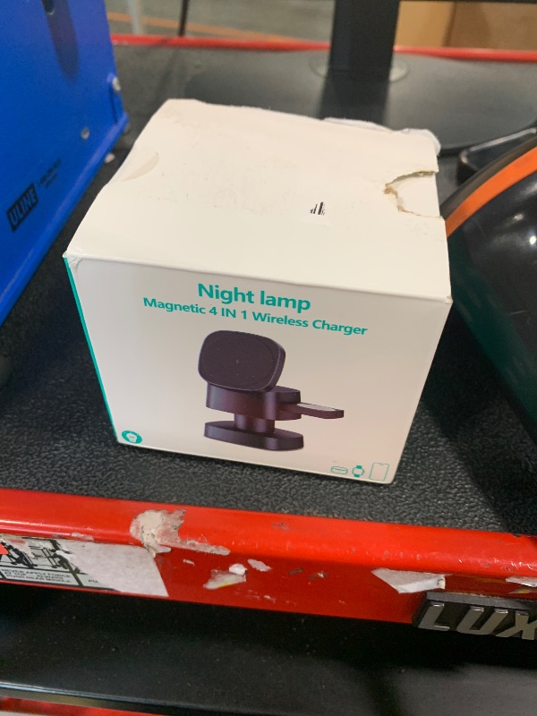 Photo 1 of ?2026 Upgraded?4 in 1 Wireless Charger, 3 in 1 Wireless Charging Station with Night Light for MagSafe Charger, 15W Magnetic Travel Stand for iPhone17/Air/Pro/Max/16/15/14/13/12, Apple iWatch, Airpods