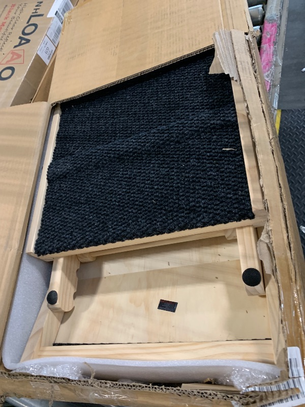 Photo 1 of ???? ???????? Dog Ramp for Bed, 64" Long Foldable Pet Ramp for Small Large Dogs, Dog Ramps for High Beds Car, High Traction with Platform 6 Adjustable Heights 24" to 30" Up to 220LBS Black