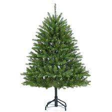 Photo 1 of ** similar ** 4. 5Ft Pre-Lit Artificial Christmas Tree, Spruce Prelit Christmas Trees with Thickened Branch Tips & 200 Listed Lights


