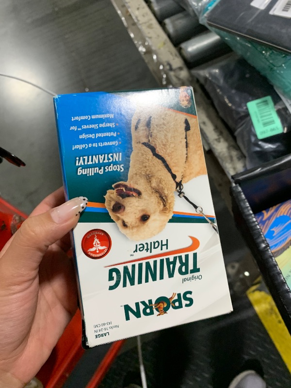 Photo 1 of **USED - MINOR DAMAGE**
Sporn Original Training Halter, No Pull Dog Harness for Large Dogs with Black Padded Sherpa Sleeves, Breathable Large Dog Harness No Pull, Provides to All Large Sized Breeds