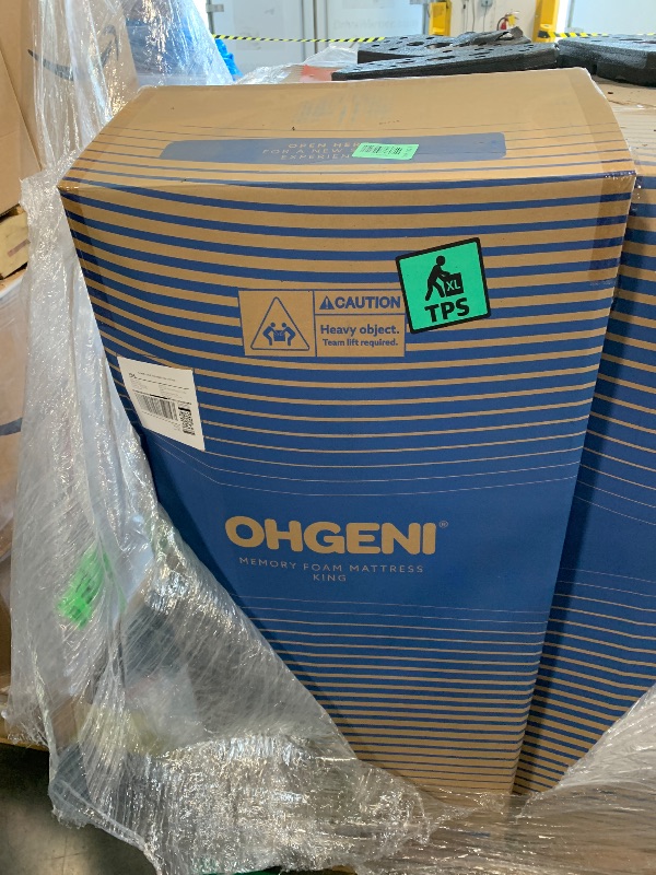 Photo 1 of *** FACTORY SEALED *** OhGeni 12 Inch King Size Mattress, Cooling Gel Memory Foam Bed Mattresses in a Box, Cool Touch Surface, Medium Feel, Ergonomic Support & Pressure Relief, CertiPUR-US Certified Foam, Designed in USA