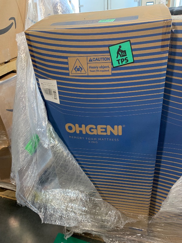 Photo 1 of ** FACTORY SEALED *** OhGeni 12 Inch King Size Mattress, Cooling Gel Memory Foam Bed Mattresses in a Box, Cool Touch Surface, Medium Feel, Ergonomic Support & Pressure Relief, CertiPUR-US Certified Foam, Designed in USA