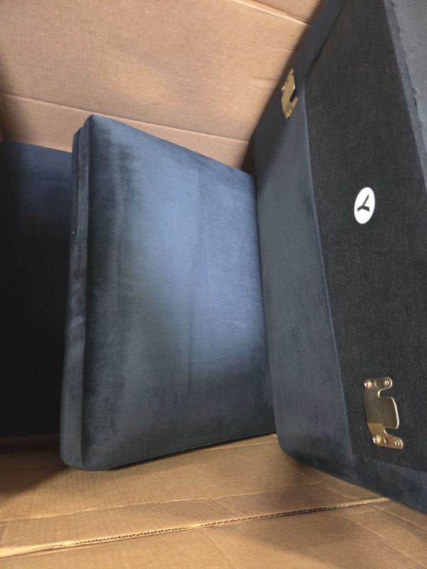 Photo 1 of ***PARTIAL SET, MISSING MOST PARTS*** HONBAY Sectional Sleeper Sofa with Pull Out Bed, Velvet L Shaped Couch with Storage Seat, Modular Sectional Couches for Living Room, Black