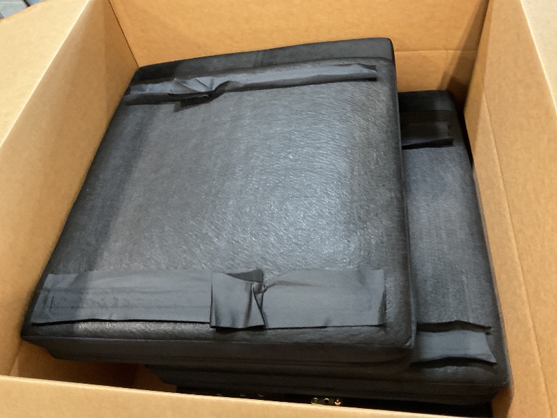 Photo 1 of ***PARTIAL SET, MISSING MOST PARTS*** HONBAY Sectional Sleeper Sofa with Pull Out Bed, Velvet L Shaped Couch with Storage Seat, Modular Sectional Couches for Living Room, Black