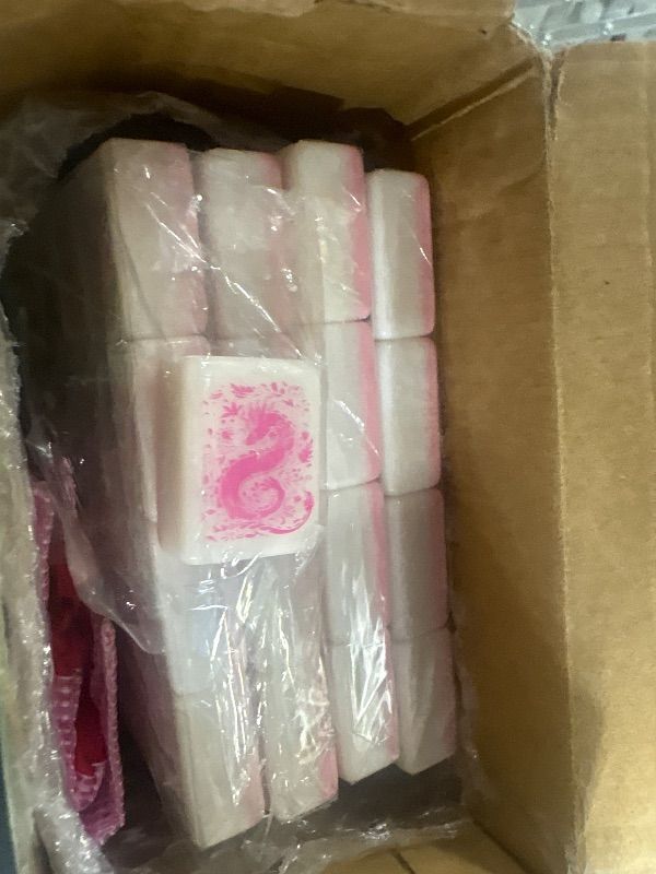 Photo 1 of **MISSING PARTS**
Soulchen Kaleidoscope Mahjong Tile Set 160 Mahjong Tiles 1.2'' Pink American Mahjongs Tile Set with Mahjongs Bag