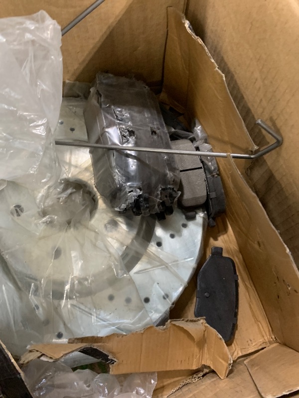 Photo 1 of ***SIMILAR ITEM** UNKNOWN SPECIFIC DETAILS*** Texunoze Front and Rear Brake Kit, Ceramic Brake Pads and Drilled and Slotted Brake Rotors, Compatible With INFINITI EX35 EX37 G25 G35 G37 M35 M45 Q40 QX50, Nissa 350Z 370Z