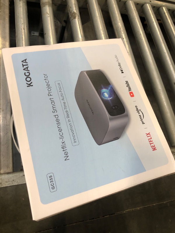Photo 1 of [Short Throw/Built in Apps] Projector 4K with WiFi and Bluetooth, 2000ANSI TOF Auto Focus Keystone Smart Projector for Dolby Audio Home Theater Movie, Kogata Outdoor Projector Portable Ceiling Gray