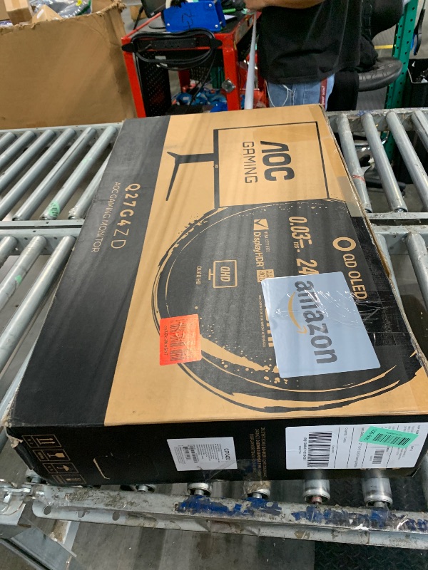 Photo 1 of **USED - MINOR DAMAGE**
AOC Q27G4ZD 27" QD OLED Gaming Monitor, QHD 2560 x 1440, 240Hz 0.03ms, HDMI 2.0 x2, Display Port x2, G-Sync Compatible, Console Gaming Ready, 3-Year Zero-Bright-Dot