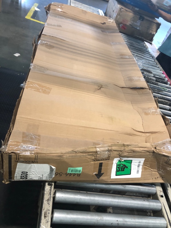 Photo 1 of **sold as is no refund/return**
Signature Design by Ashley Willowton Casual King Panel Bed with Metal Slats, Foundation or Box Spring Needed, Whitewash