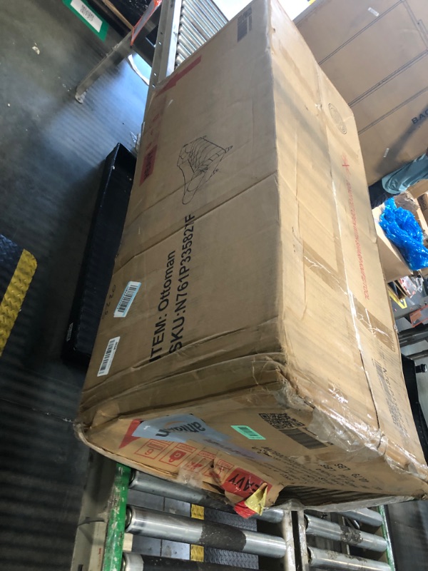Photo 1 of ** MISSING PARTS**
Christopher Knight Home Ucal Velvet Upholstered End of Bed Ottoman, Wooden Living Room Ottoman Bench with Curved Arms, Long Entryway Bench with Button Tufting, Long Seating for Bedroom, Light Blue