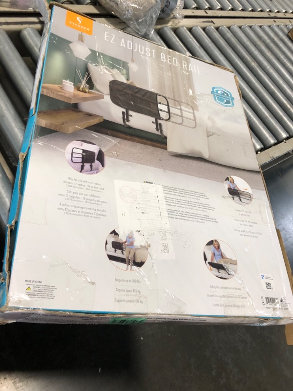 Photo 1 of *MISSING PARTS - see clerk notes*
Stander EZ Adjust Bed Rail, Adjustable Senior Bedrail and Safety Assist Railing for Elderly Adults with Organizer Pouch, ASTM Safety Approved Guard-Rail, Black