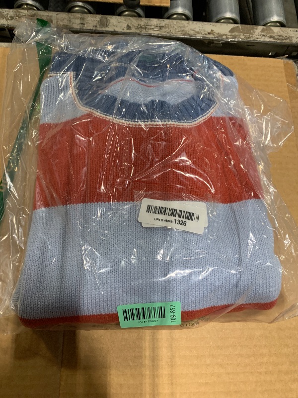 Photo 1 of *** DIFFERENT COLOR *** Women Striped Knit Sweaters 2026 Oversized Fall Winter Drop Shoulder Color Block Long Sleeve Loose Fit Pullover Tops (Navy Blue d, L)