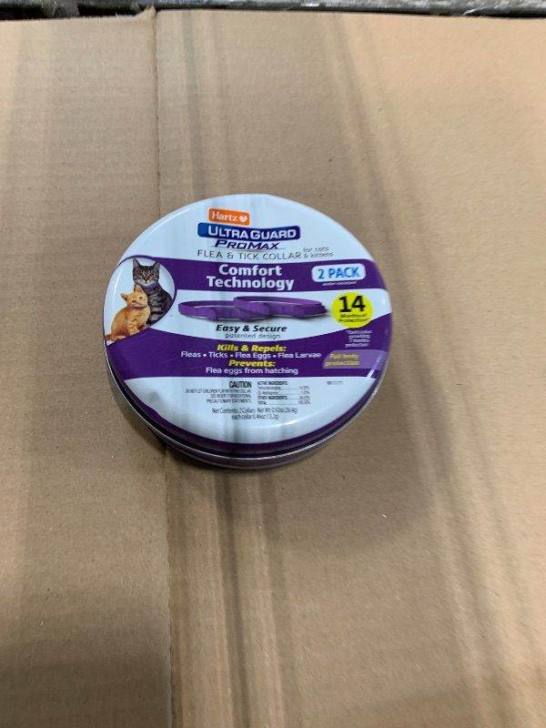 Photo 1 of *** 1 PACK *** Hartz UltraGuard ProMax Flea & Tick Collar for Cats I 14 Months Protection I Soft & Comfortable | Flea & Tick Prevention I 2 Pack