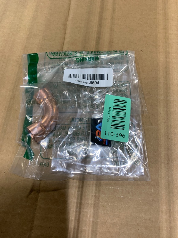 Photo 1 of *** 1 PACK *** 3/4 Inch Copper Elbow Fitting Long Turn 90 Degree for Smooth Flow, Premium HVAC Copper Connector and Plumbing Solder Fitting for Refrigeration, A/C, and Heat Pump Systems, 2-Pack Durable Set