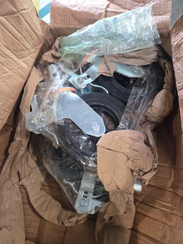 Photo 1 of ***VERY USED*** BestEquip 4 Pack Scaffolding Caster Wheels 8 x 2 Inch with Dual Locking Rubber Swivel Caster 360 Degrees Heavy Duty Casters 1100LBS Capacity per Wheel