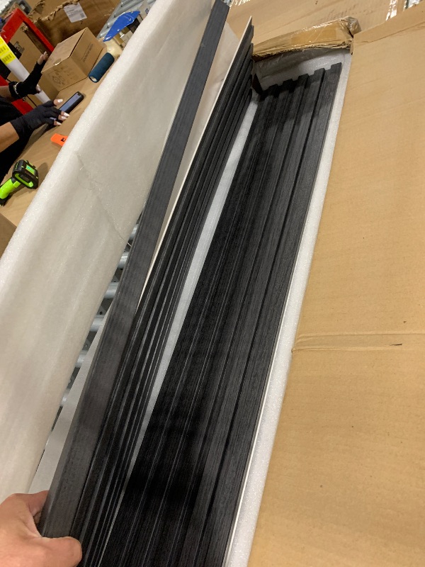 Photo 1 of ***VIEW LIVE PHOTO***LARWORKS WPC Slat Wall Panels 8 Pack 96" x 6.6", Waterproof Fluted Wall Paneling, Accent 3D Wall Panel for Wall Decor, Bathroom, Bedroom, Office (Cover Approx.35 sq.ft)