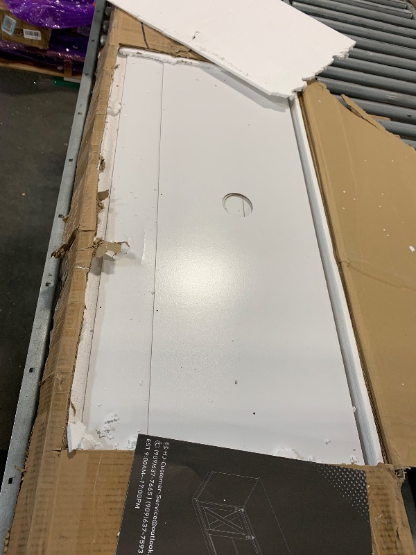 Photo 1 of ** sold as is no refund/return** see comments
Sweetcrispy Farmhouse TV Stand 65 Inch for Living Room Bedroom White, Tall Entertainment Center with Storage Shelves, Media Console Cabinet with Wood Board, 300 LBS Capacity, and Sliding Barn Door