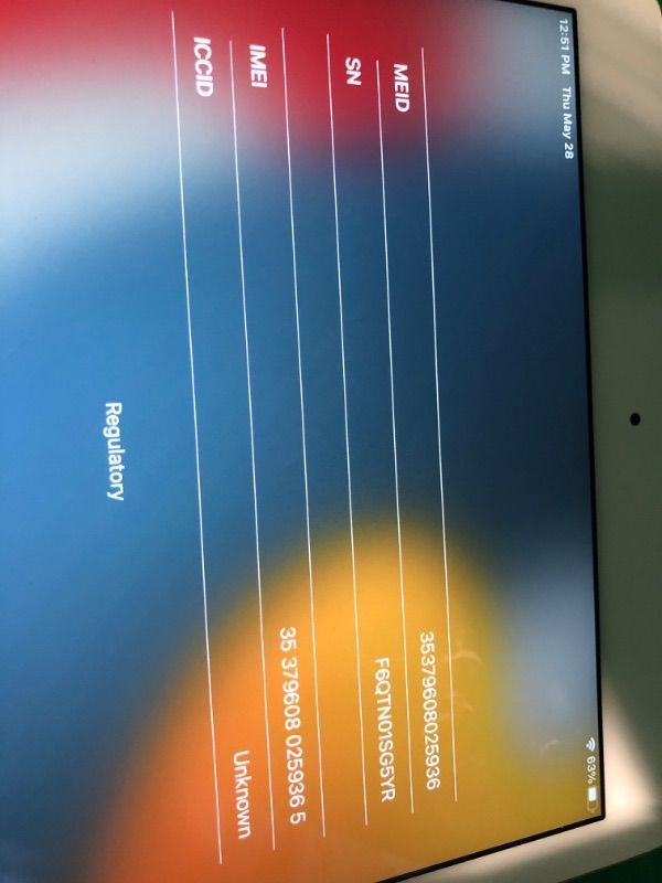 Photo 1 of **************************************************LOCKED TO OWNER******************************************************* **SOLD AS IS NO REFUND/RETURN**
2018 Apple iPad (9.7-inch, Wi-Fi + Cellular, 128GB) - Gold (Renewed Premium)