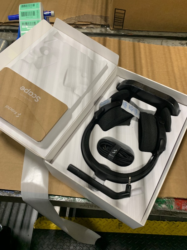Photo 1 of ***BROKEN PAD*** Fractal Design Scape Dark - Wireless PC Gaming Headset - Detachable Flip-to-Mute Microphone with Noise Cancellation - Battery Life Up to 40 Hours - Configurable Ambient Lighting - Black