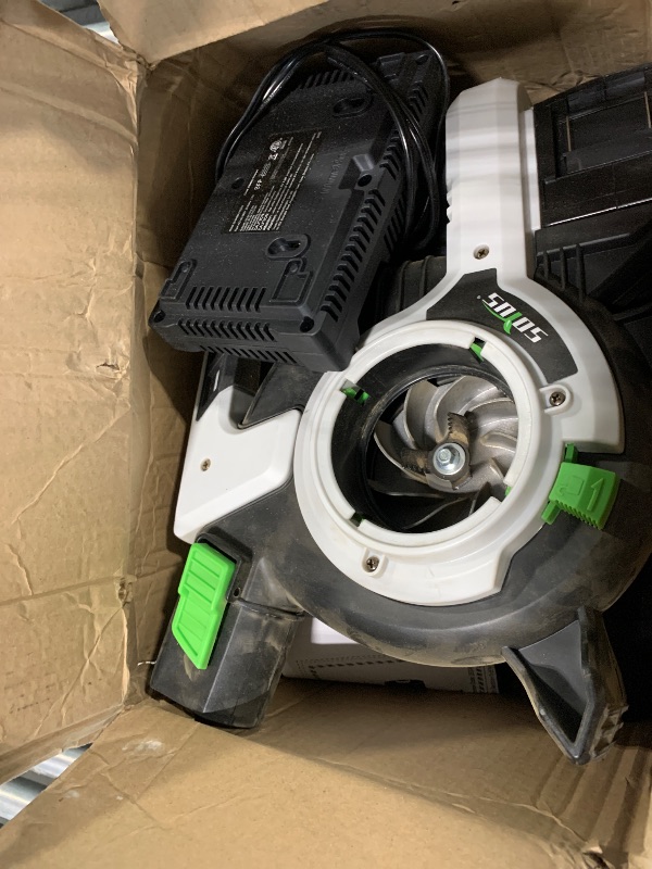 Photo 1 of **NON-FUNCTIONAL**
Cordless Leaf Blower & Vacuum SOYUS 3in1 Leaf Vacuum Mulcher 40V 360CFM 5 Speeds Brushless Battery Operated Leaf Blower for Lawn Care with 45L Bag 2 x 4.0Ah Battery and Charger Included