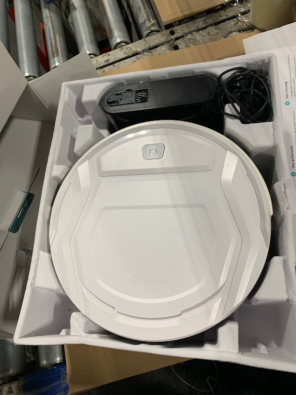 Photo 1 of **UNTESTED**
Lefant M210 Pro Robot Vacuum with 2200 Pa Powerful Suction, 6 Cleaning Modes, 120 Mins Runtime, Quiet, Self-Charging, Voice Control, Ideal for Pet Hair and Hard Floor, White