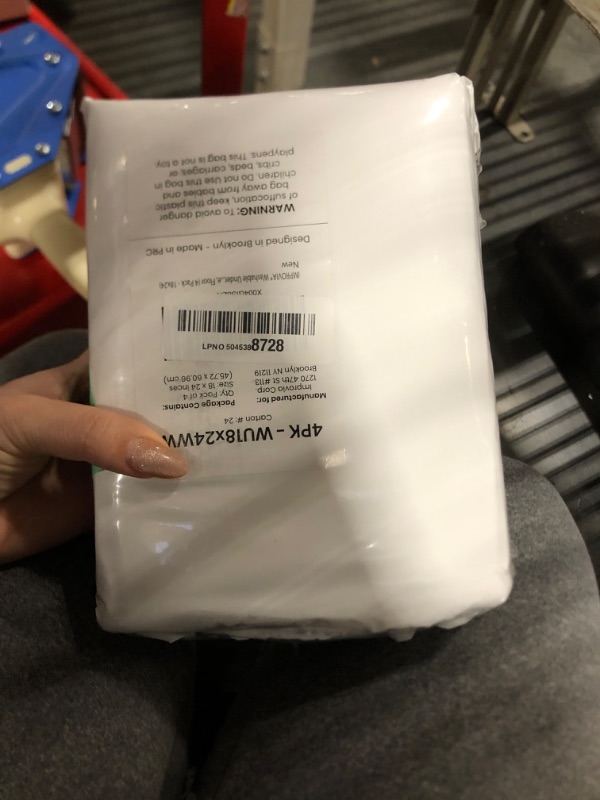 Photo 1 of **USED - MINOR DAMAGE**
IMPROVIA® Washable Underpads, Heavy Absorbency Reusable Incontinence Pads for Kids, Adults, Elderly, and Pets - Waterproof Protection Floor White & White (4 Pack - 18x24)