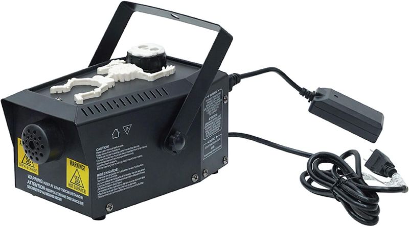 Photo 1 of **PARTS ONLY/DAMAGED POWER WIRE**Haunted Hill Farm Fog Machine, Mini Small Low Lying Portable Indoor Smoke Machine with Remote for Halloween Animatronics & Parties