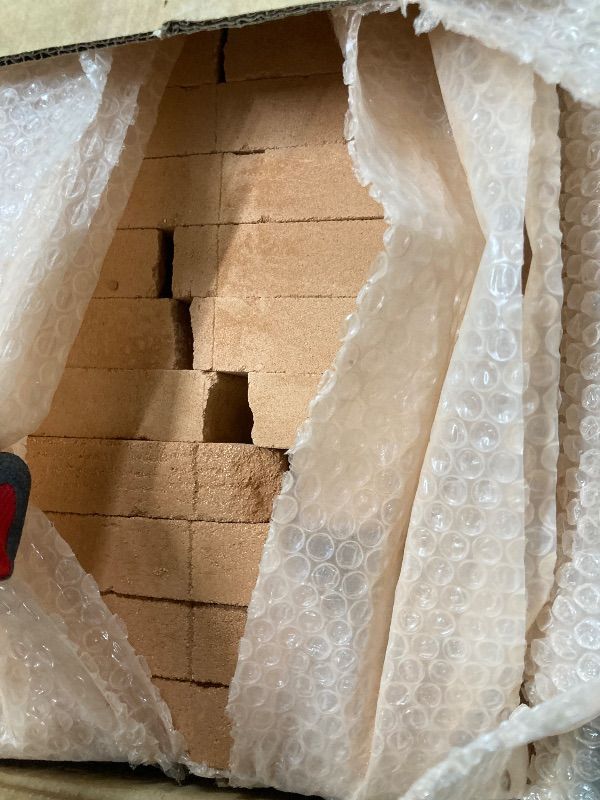 Photo 1 of ***DAMAGED -SELLING AS IS *** Fire Bricks, Woodstove Firebricks, High Temperature Resistant Clay Firebricks for Wood Stoves, Fireplaces, Pizza Ovens and BBQ Smokers, Size 9" X 4-1/2" X 1-1/4", Pack of 12, Red Color