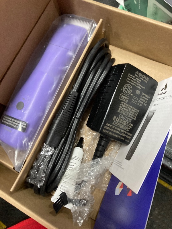 View 2 of **PARTS ONLY***Andis Emerge Lithium-ion Cordless Detachable Blade Dog Clipper, for All Coats & Breeds, Purple, 560489