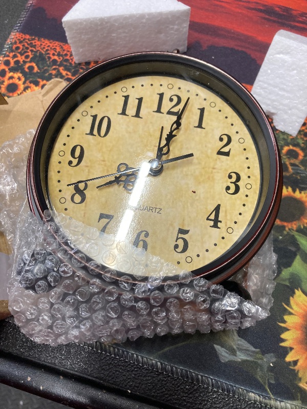 Photo 1 of **PARTS ONLY**RODH Battery Alarm Clock,Night Light,Vintage Hangable Super Silent Non Ticking Analog Table Clock for Bedroom Bedside, Desk,Shelf