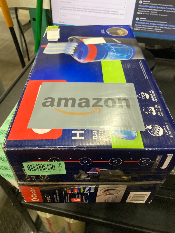 Photo 1 of ***MISSING WRINGING APPARATUS***O-Cedar H2prO Flat Mop System | Quick Cleaning Tool | Clean with Water | Machine Washable Reusable Microfiber Mop Pad | Safe on Wood Floors, Vinyl, Tile, Baseboards, Walls***MISSING WRINGING APPARATUS***