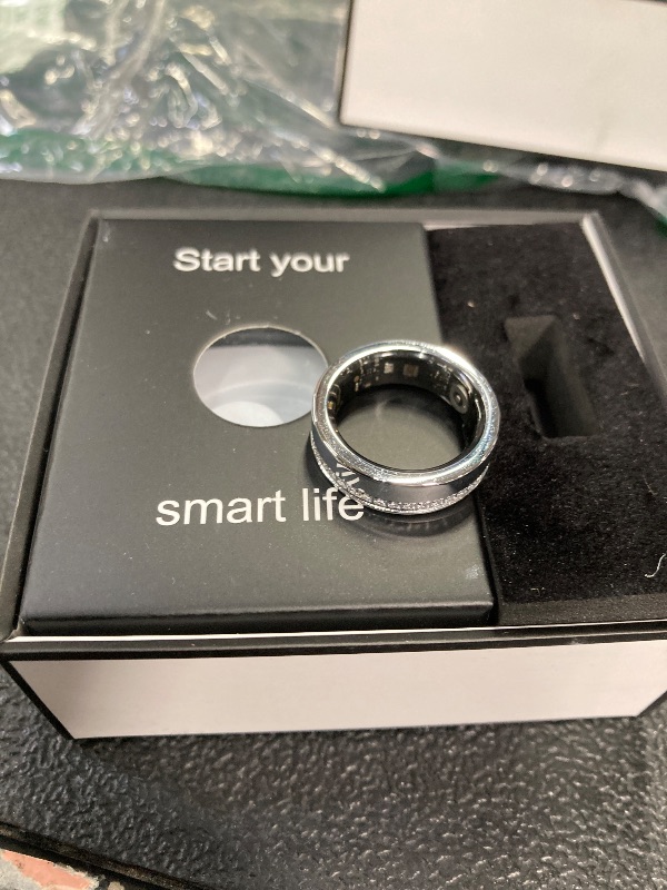 Photo 1 of **NO REFUND/NO RETURN***
MSDQQTIY 8 Gen Diamond Smart Ring and Wireless Charging Case ?Industry Rank 1-0 Measurement Error? 2026 Smart Ring for Women - Advanced Health Tracker for Wellness and Activity Tracking, Silver 7#
