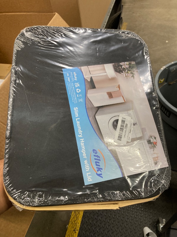 Photo 1 of **CRACKED**100L Laundry Basket, Black