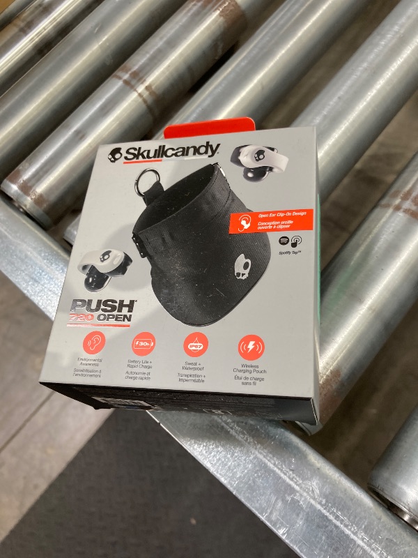 Photo 1 of **Factory Sealed, its not permitted to Return, Not Refund***Skullcandy Push 720 Open Wireless Open Ear Bluetooth Earbuds, Headphones, Waterproof, Clip-On Lightweight Design, 30 Hours Battery, Wireless Charging Pouch, Microphone for iPhone Android - Chrome
