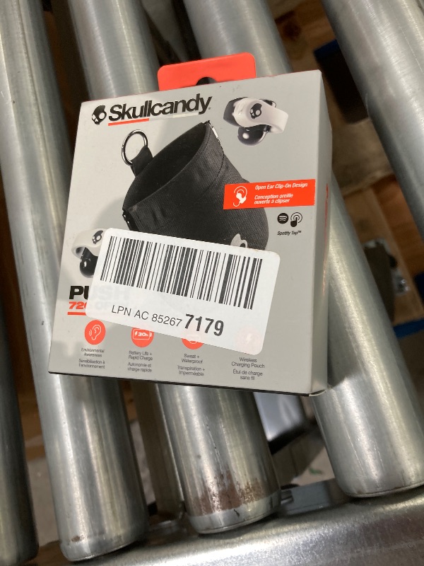 Photo 1 of **Factory Sealed, its not permitted to Return, Not Refund**Skullcandy Push 720 Open Wireless Open Ear Bluetooth Earbuds, Headphones, Waterproof, Clip-On Lightweight Design, 30 Hours Battery, Wireless Charging Pouch, Microphone for iPhone Android - Chrome