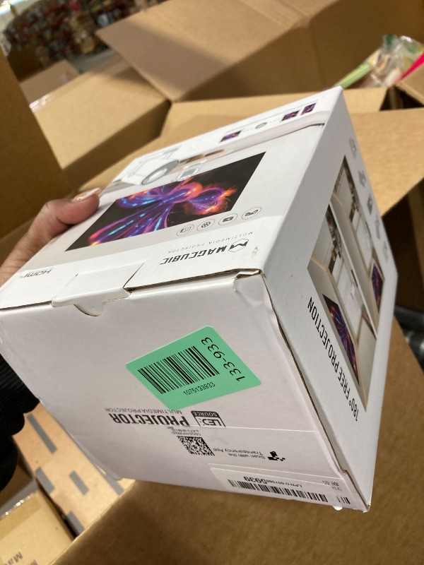 Photo 1 of ?Electric Focus?Magcubic Mini Projector 4K Support, Portable Projector with WiFi 6 and Bluetooth 5.4, Smart Proyector, 5W Soundbase Speaker, 180°Rotation for Home Theater