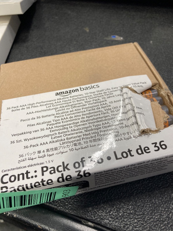 Photo 1 of ***FACTORY SEALED PACKAGE******AAA***Amazon Basics AAA Long-Lasting Alkaline Batteries, 36-Count, 1.5 Volt, Reliable Performance, 10-Year Shelf Life, Emergency Storage***AAA******FACTORY SEALED PACKAGE***